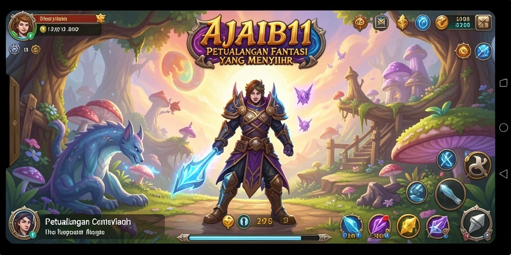 Tampilan permainan AJAIB11 menampilkan petualangan RPG yang seru.