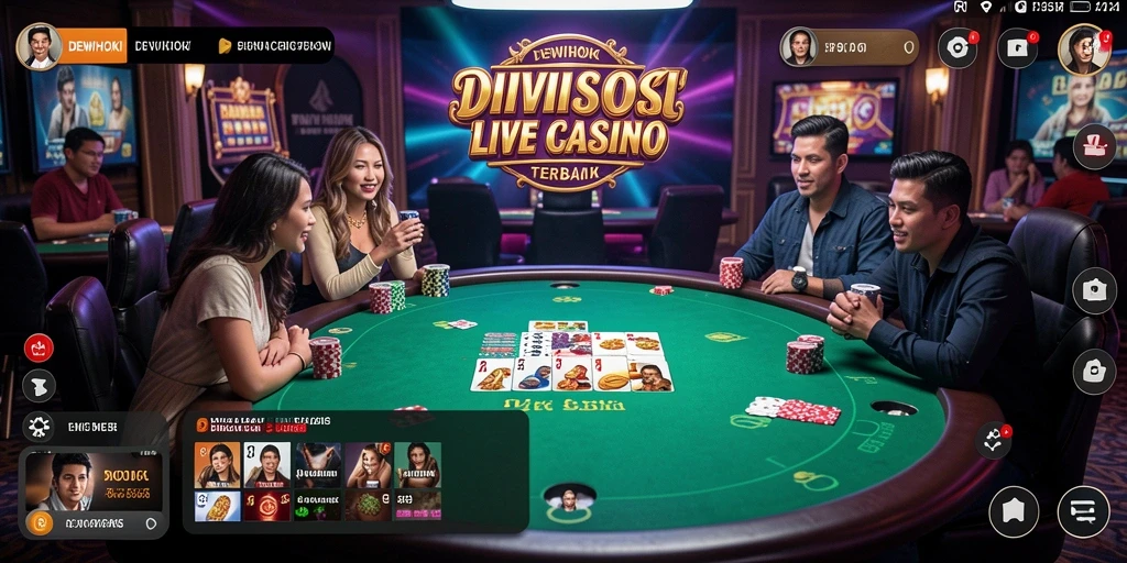 Tampilan gameplay Live Casino DEWIHOKI yang menarik dan interaktif.