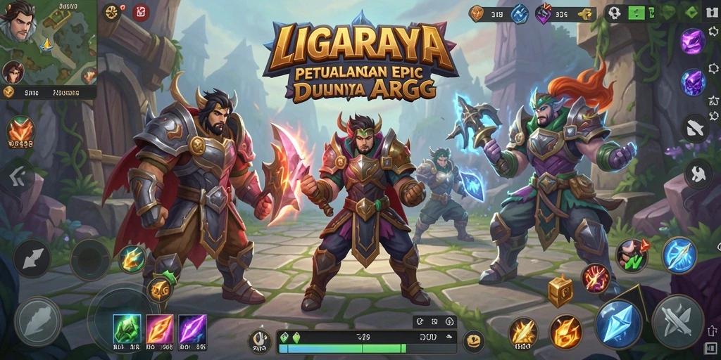 Tangkapan layar menampilkan aksi seru di LIGARAYA dalam dunia ARPG.