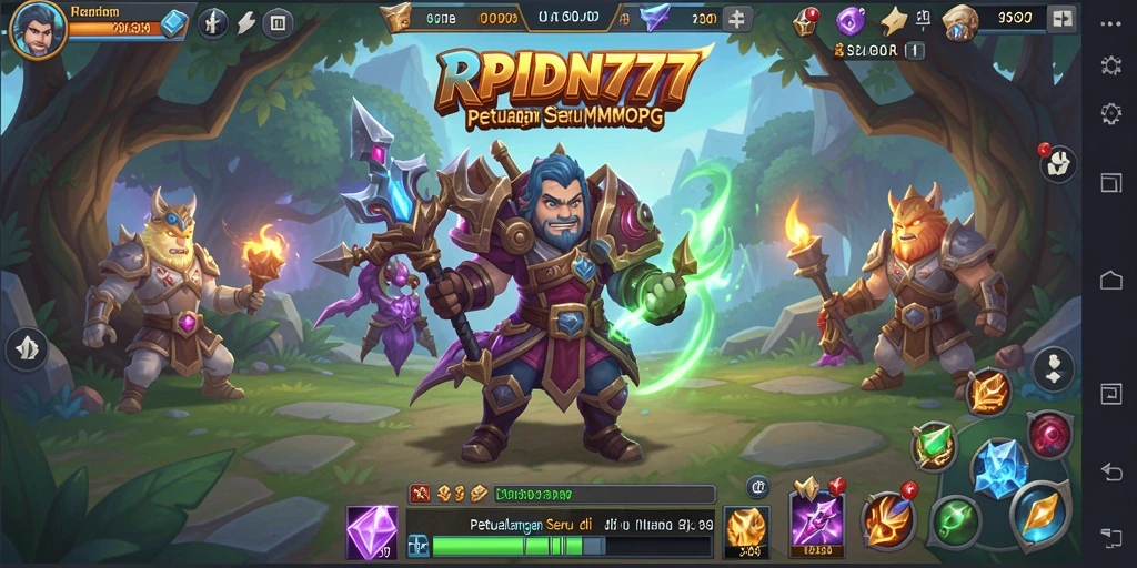 Tangkapan layar gameplay RPIDN777 menampilkan aksi seru dalam dunia MMORPG.